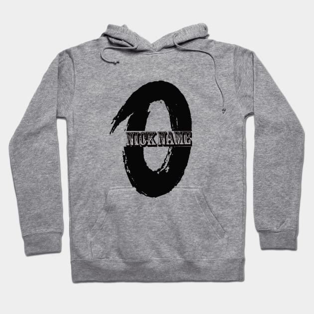 nickname O Black Hoodie by MAU_Design